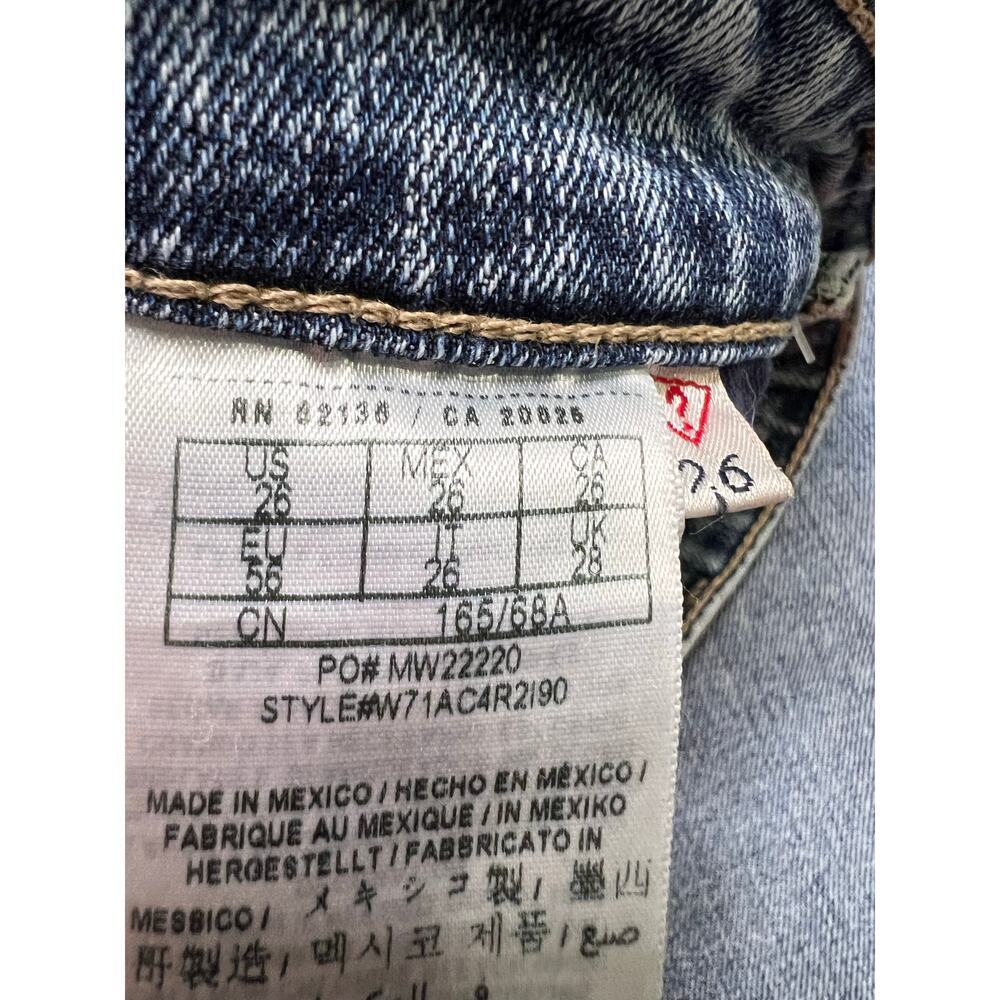 GUESS JEANS Women’s 1981 Skinny‎ Light Wash Jeans - Raw Hem Custom Patches - 26 - Picture 6 of 7